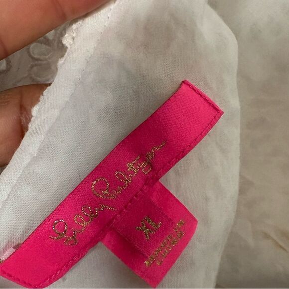 Lilly Pulitzer Trixie Eyelet One-Shoulder Top - Picture 6 of 6